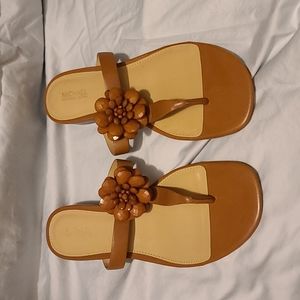 Michael Kors Floral Sandal Tan 7